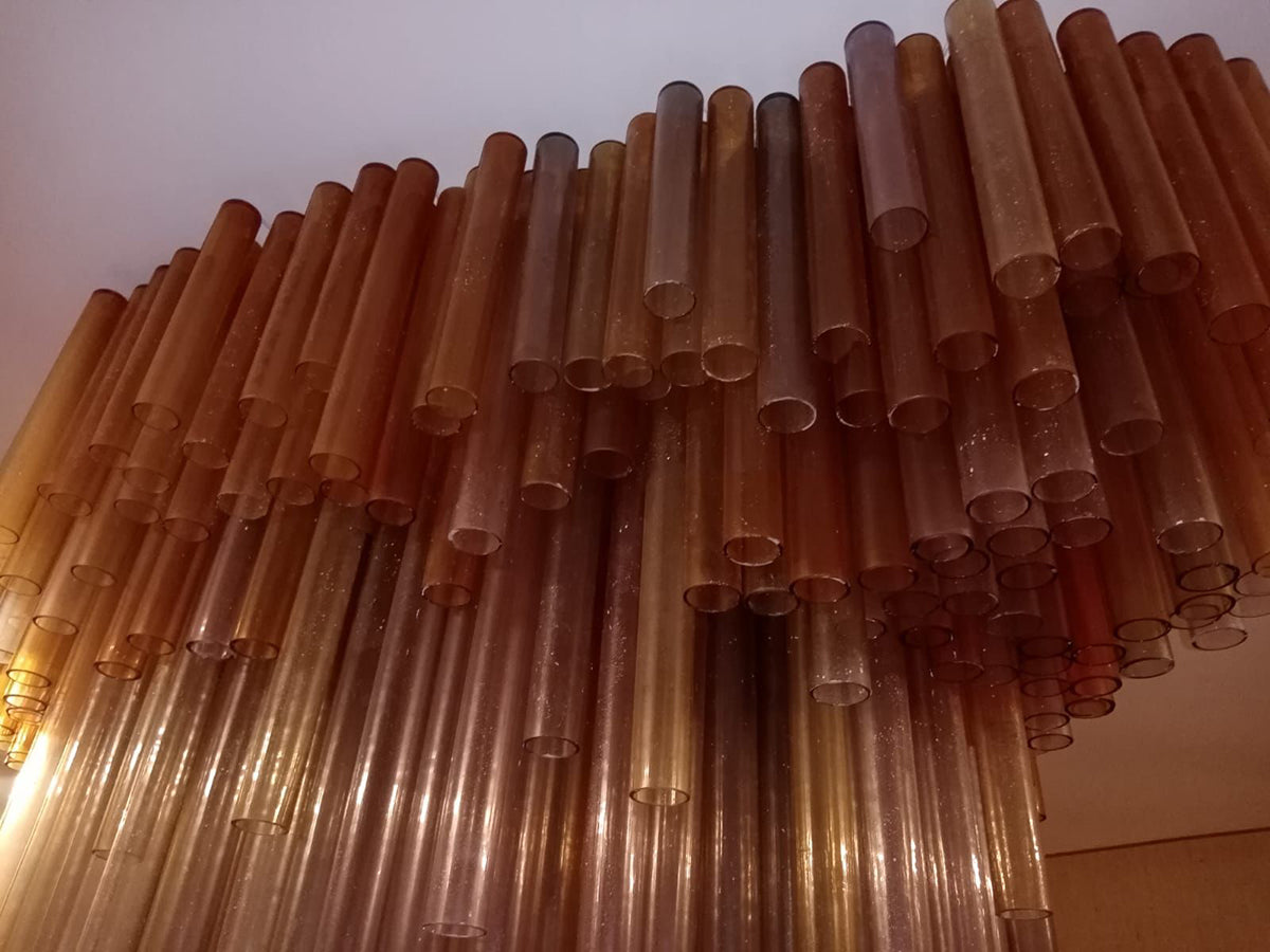 Salviati Grande Lampadario a Cascata Murano Originale 1960 -Design-