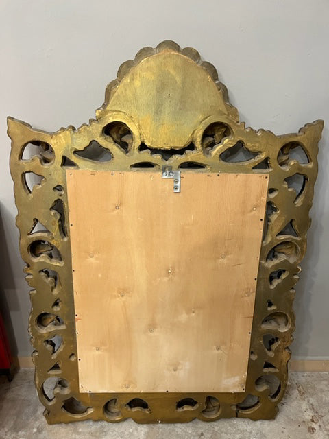 Specchiera Legno Decorata a mano in autentica foglia oro intagliata a mano Barocco Italiano del ‘900 -Antiques-