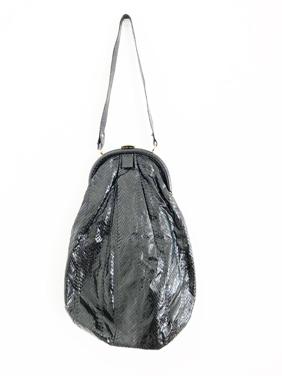 Borsa Vintage Pitone Nera 1950 -Accessori-