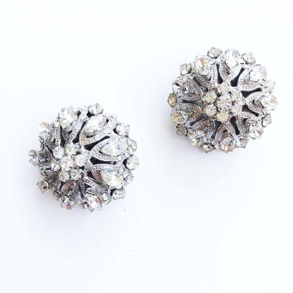 Orecchini Clips Topazio e Swarovsky Vintage 1970 - Accessori -