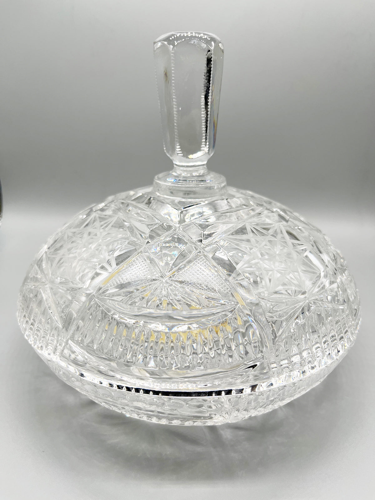 Scatola Con Coperchio Cristallo Bohemia 1900 -Antiques-