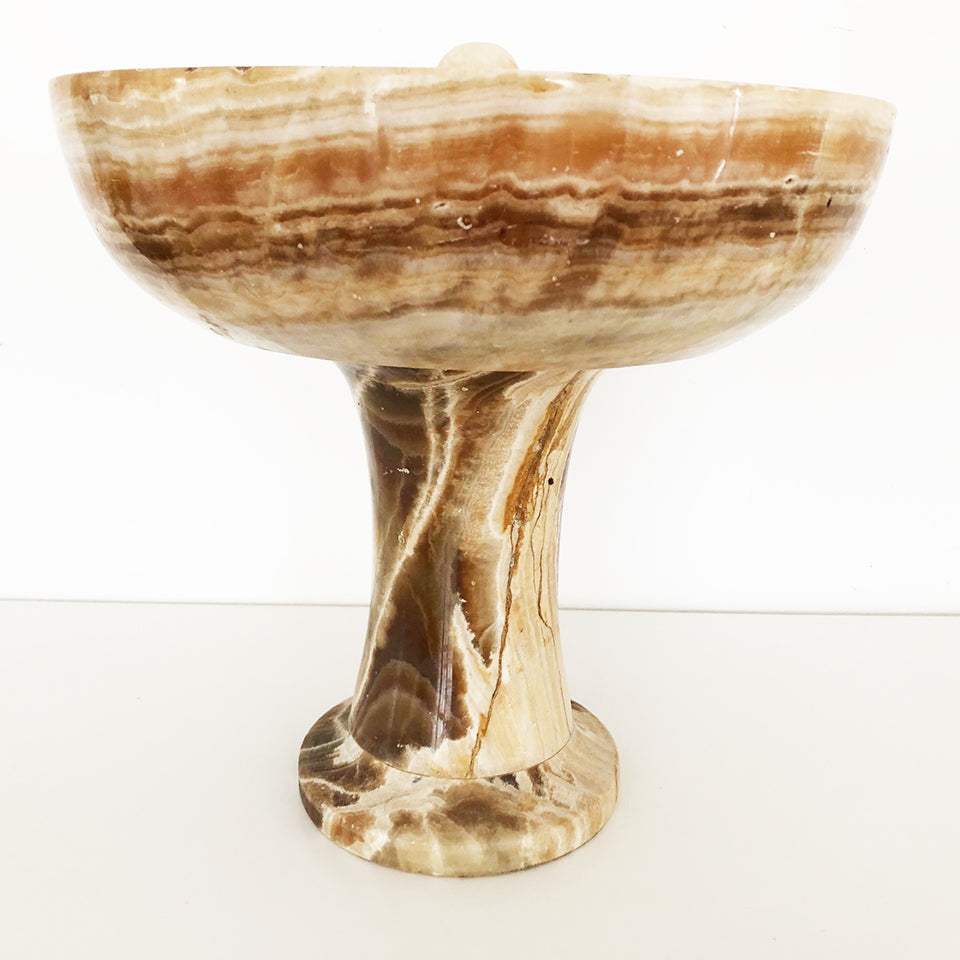 Acquasantiera Onice dei primi del '900 -Antiques-