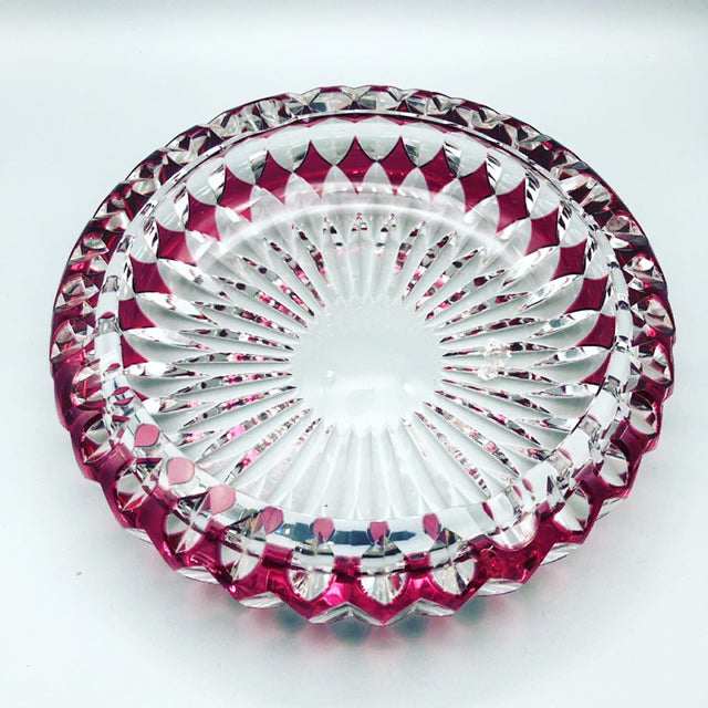 Bohemia Svuotatasche Cristallo Bordeaux -Antiques-