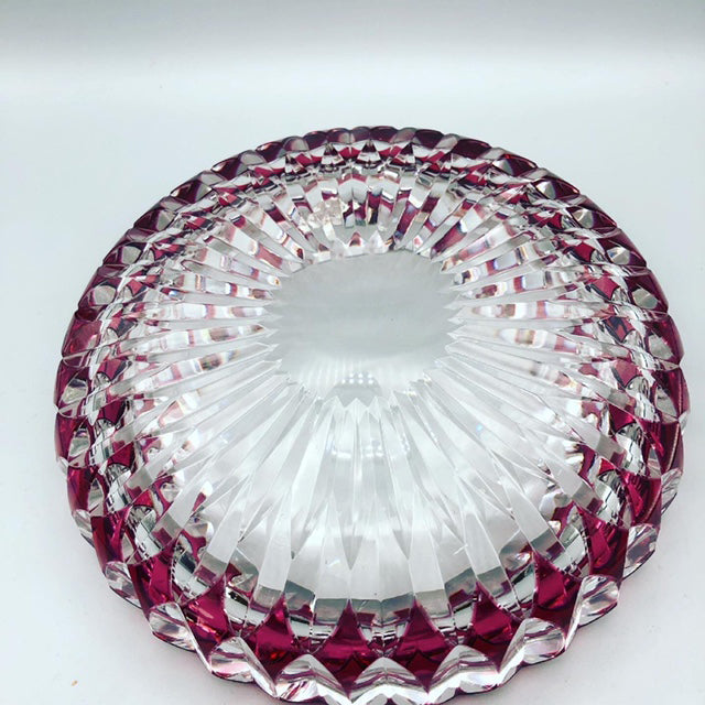 Bohemia Svuotatasche Cristallo Bordeaux -Antiques-
