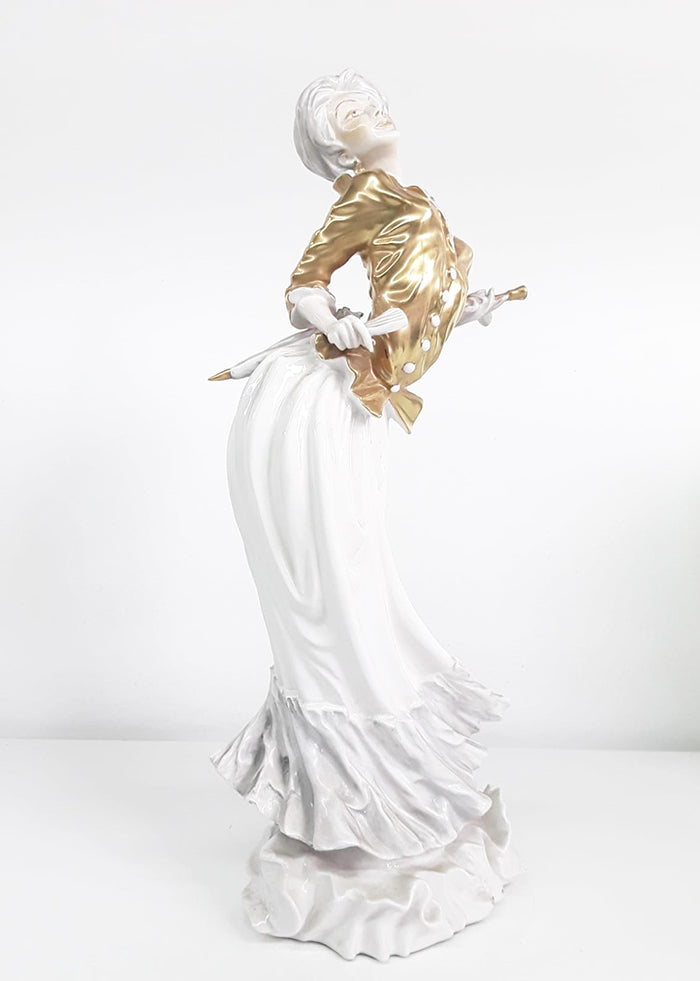 Dama Ceramica Silvio Righetto per Cacciapuoti 1950 -Antiques-