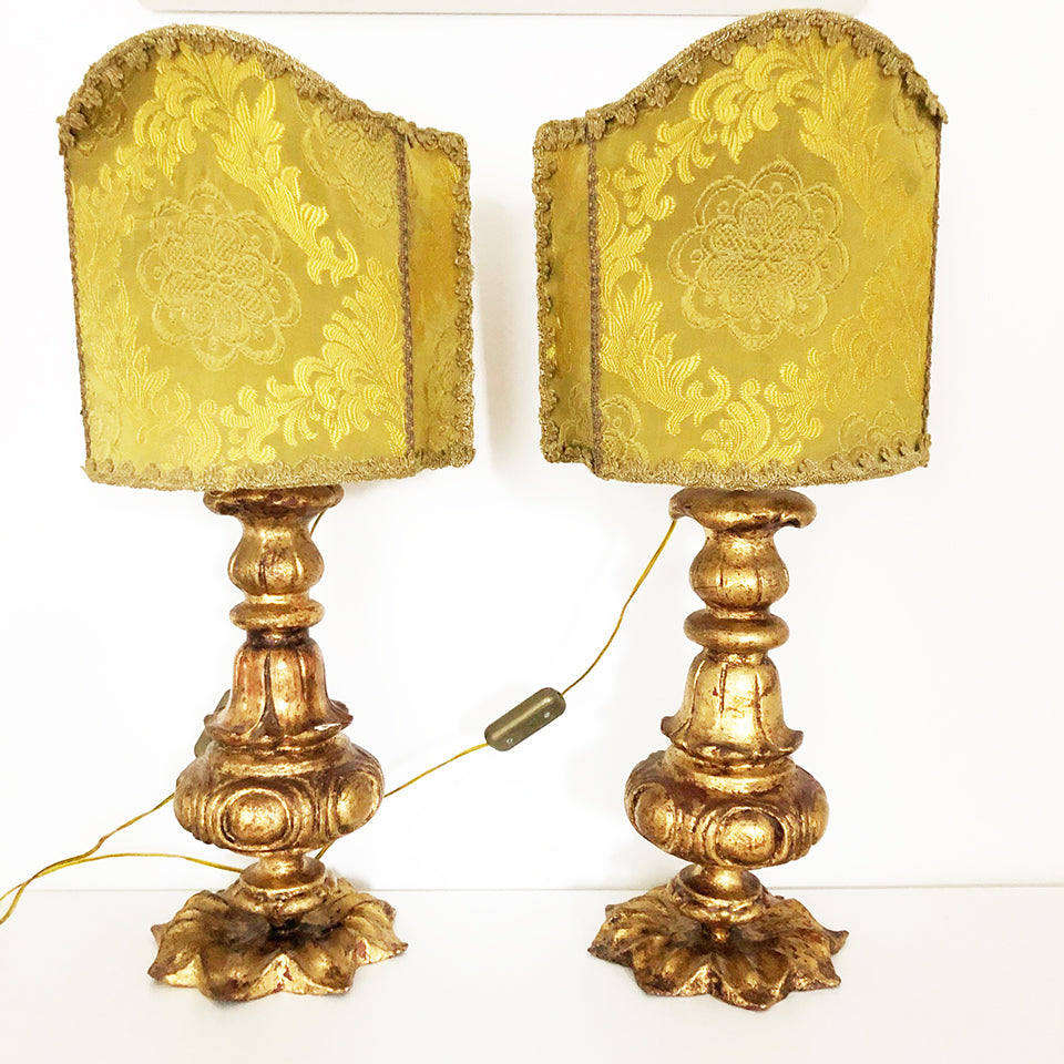 Coppia Lampade da Tavolo Barocco del '900 -Antiques-