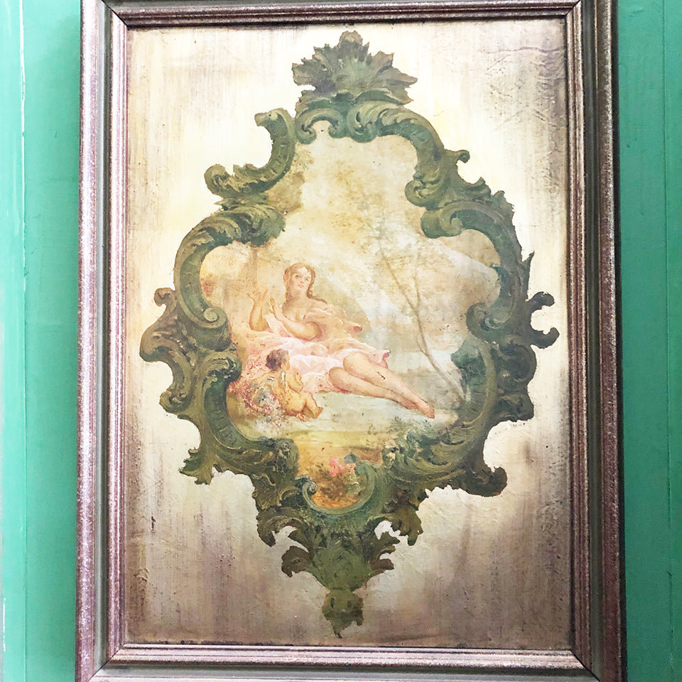 Dipinto Classico su Tavoletta Oro Primissimo '900 - Antiques -