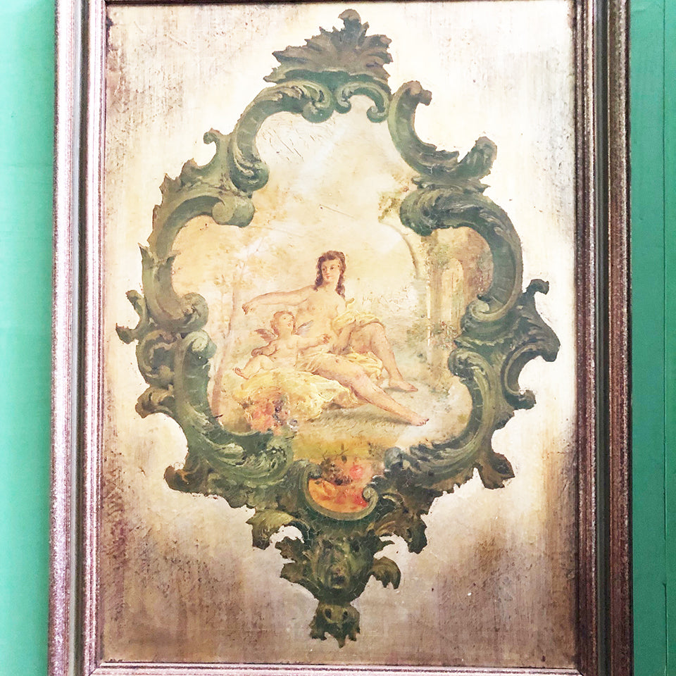 Dipinto Classico su Tavoletta Oro Primissimo '900 - Antiques -