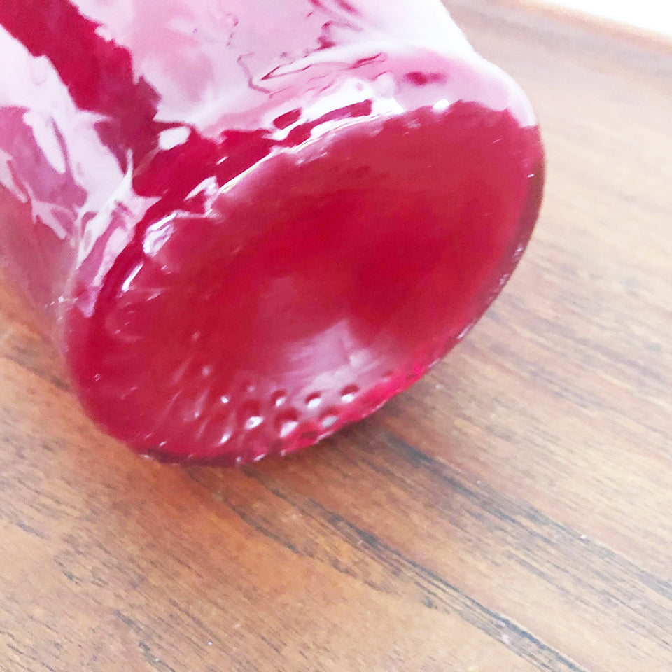 Vaso Rosso in Vetro di Murano '900 - Antiques-