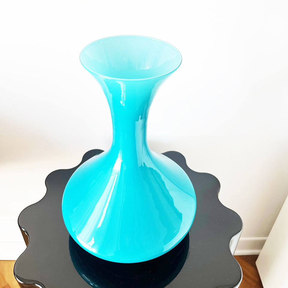 Vaso Opalino Turchese Vintage 1950 -Art-
