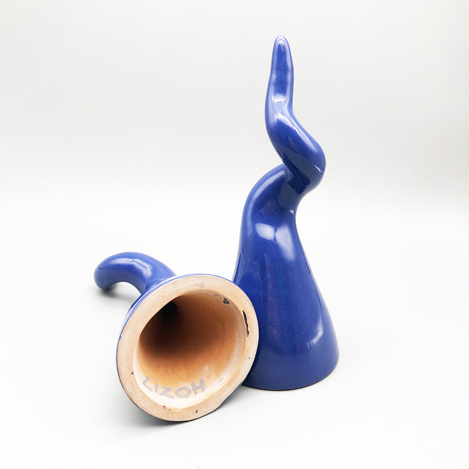 Coppia Corni Blu Portafortuna lavorati Artigianalmente - Art -