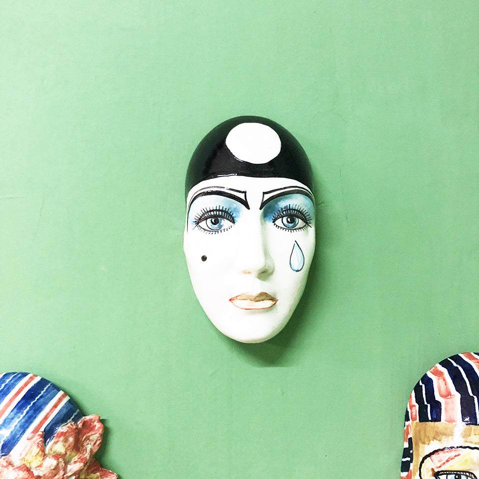 Tris Maschere Ceramica Faenza Vintage 1950 -Art-