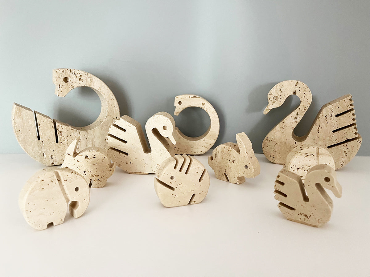 Lotto n. 10 Animali in travertino Fratelli Manelli 1970s -Art-