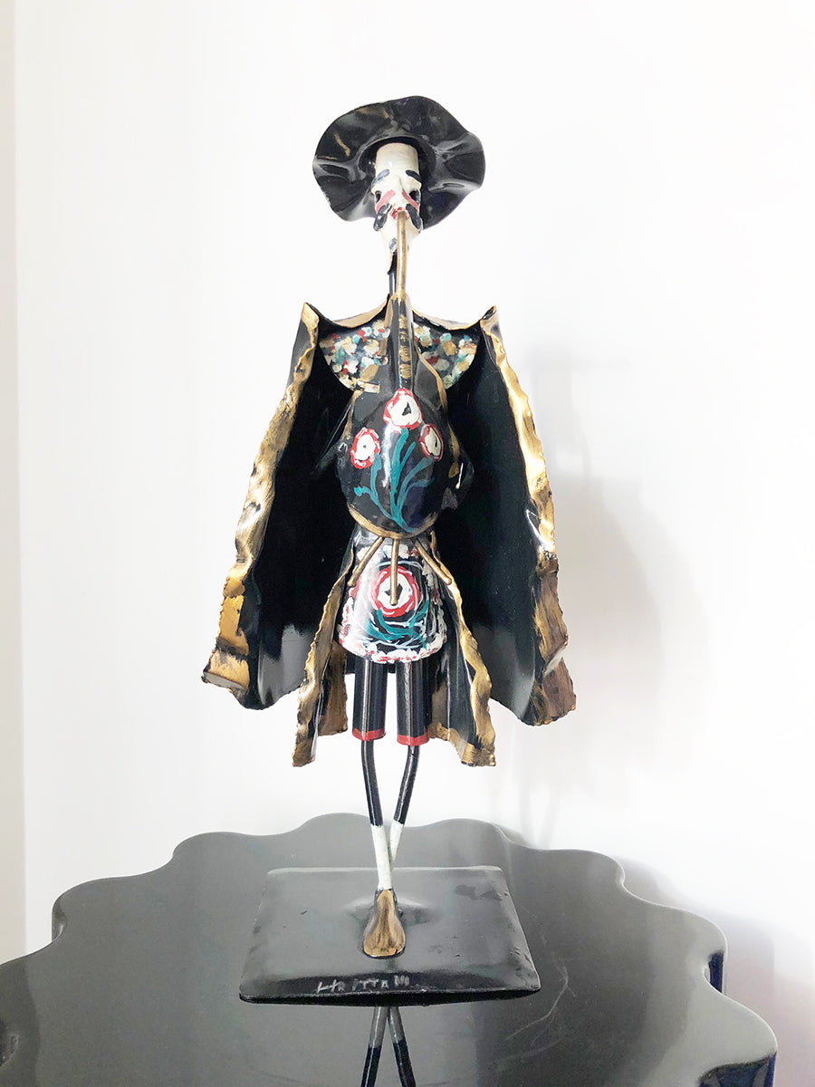 Don Chisciotte di Giovanni Grittani Scultura in ferro anni '80 -Art-