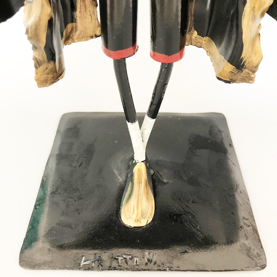 Don Chisciotte di Giovanni Grittani Scultura in ferro anni '80 -Art-