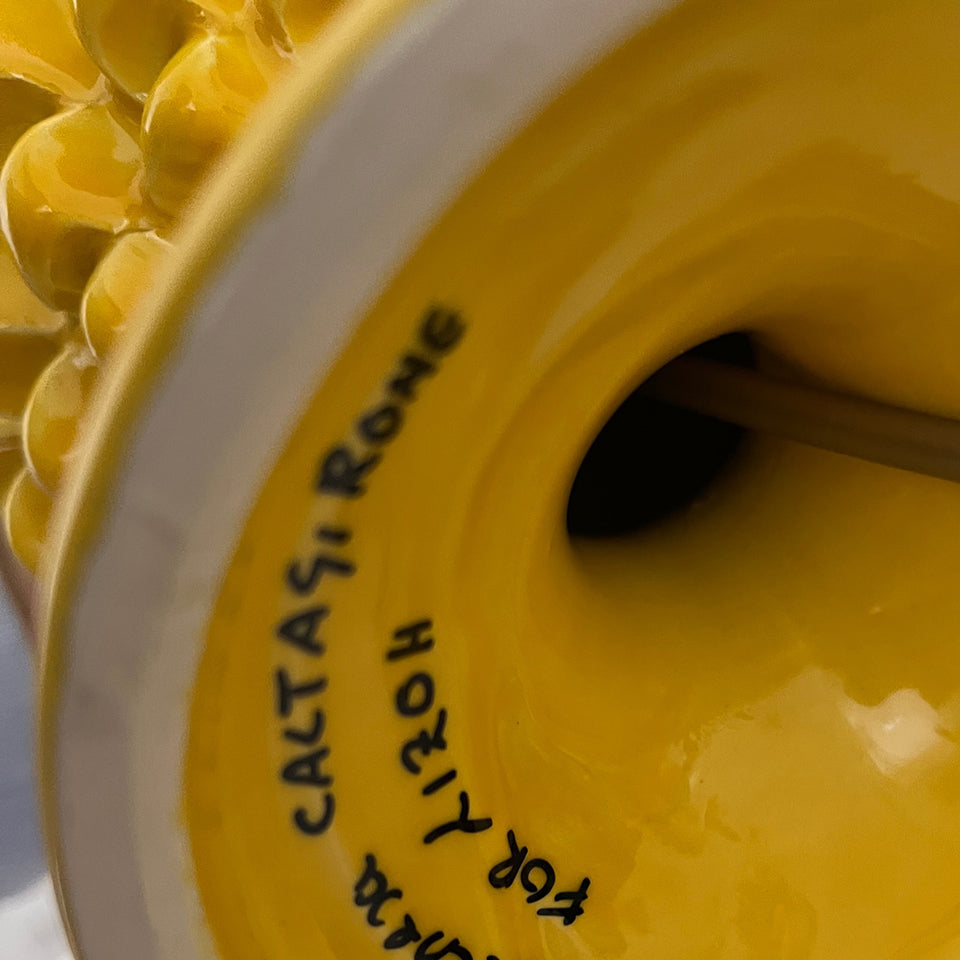 Coppia Lumi Caltagirone Pigne Gialle per Lizoh -Art-