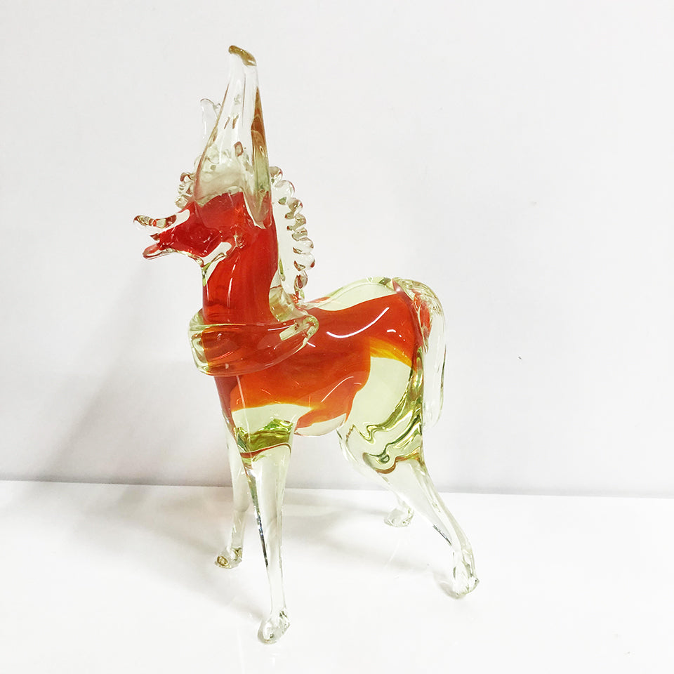 Cavallo Vetro Murano Policromo Vintage 1960 -Art-