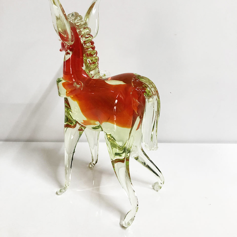 Cavallo Vetro Murano Policromo Vintage 1960 -Art-