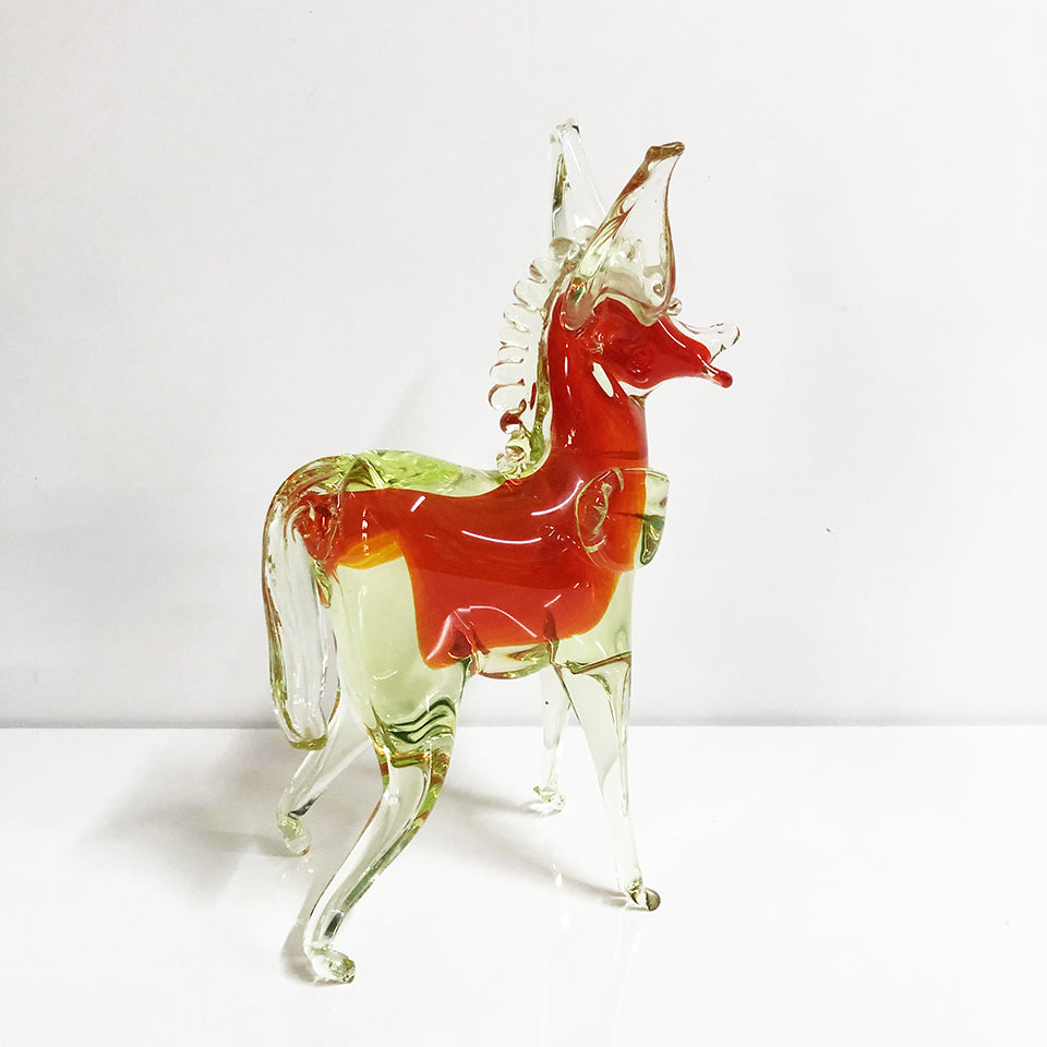 Cavallo Vetro Murano Policromo Vintage 1960 -Art-