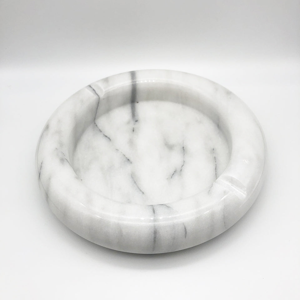 Posacenere Marmo Bianco di Calacatta Vintage 1960 -Art-