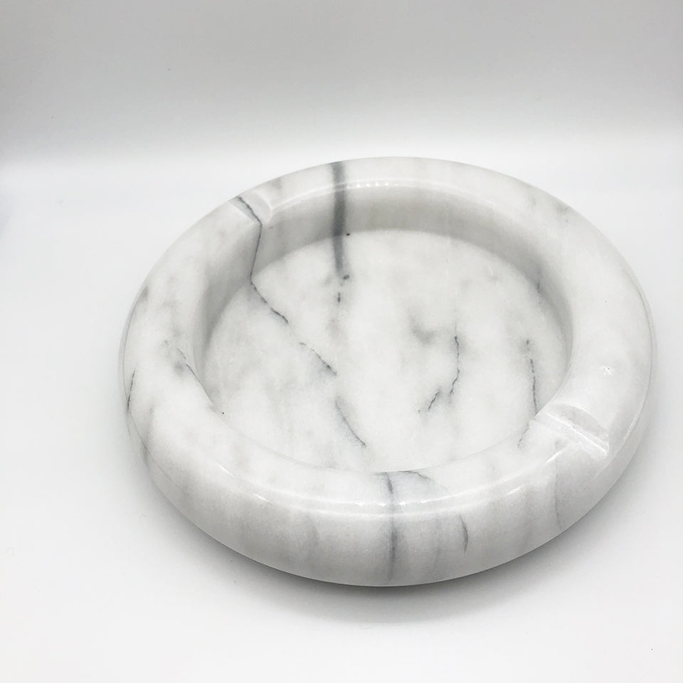 Posacenere Marmo Bianco di Calacatta Vintage 1960 -Art-
