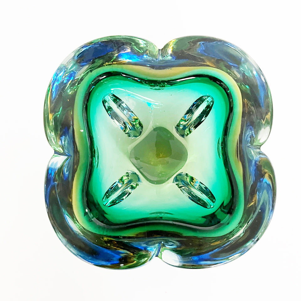 Seguso Posacenere Murano Verde Vintage -Art-