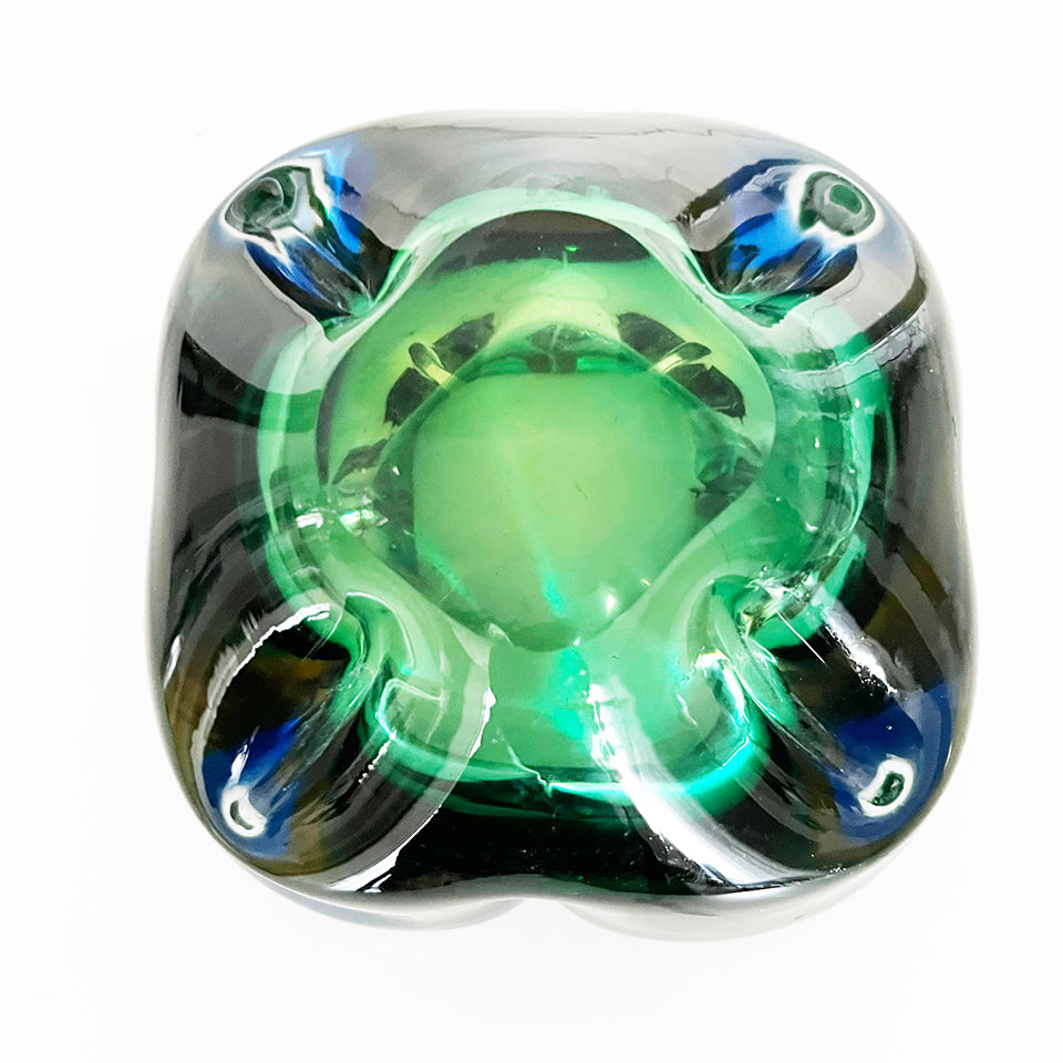 Seguso Posacenere Murano Verde Vintage -Art-