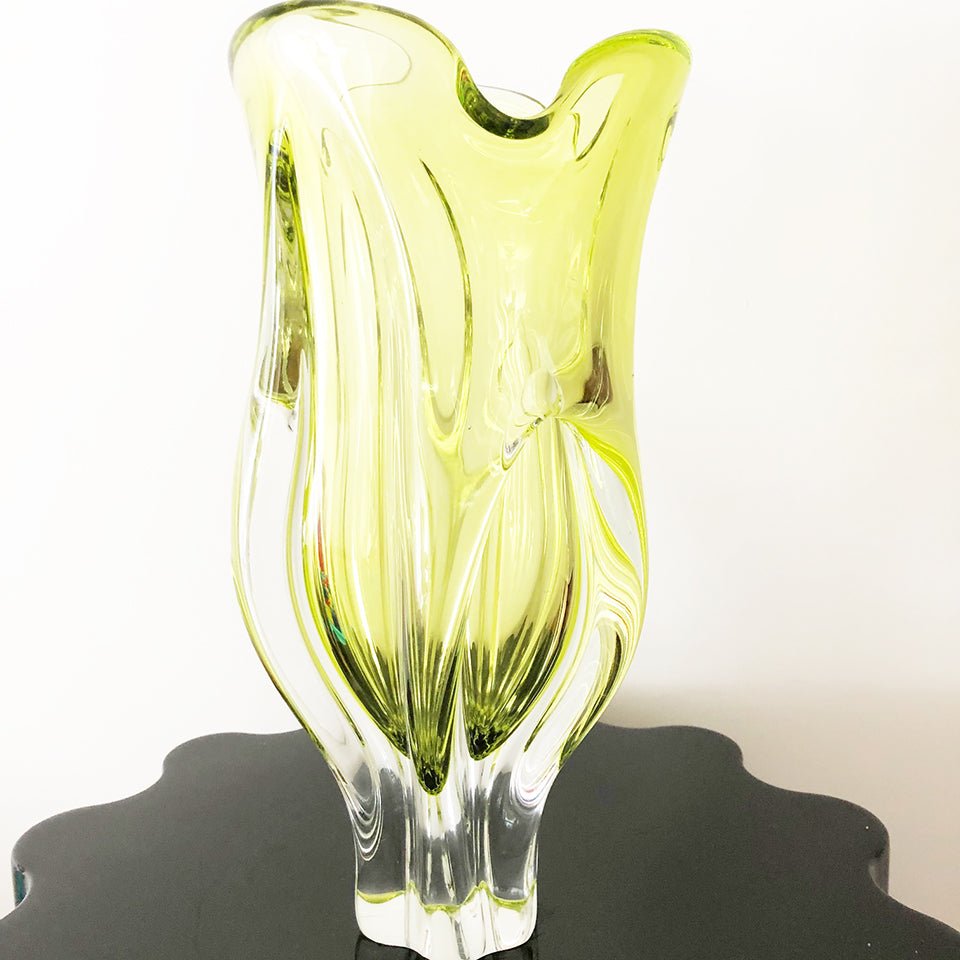 Vaso Giallo Murano Vintage -Art-