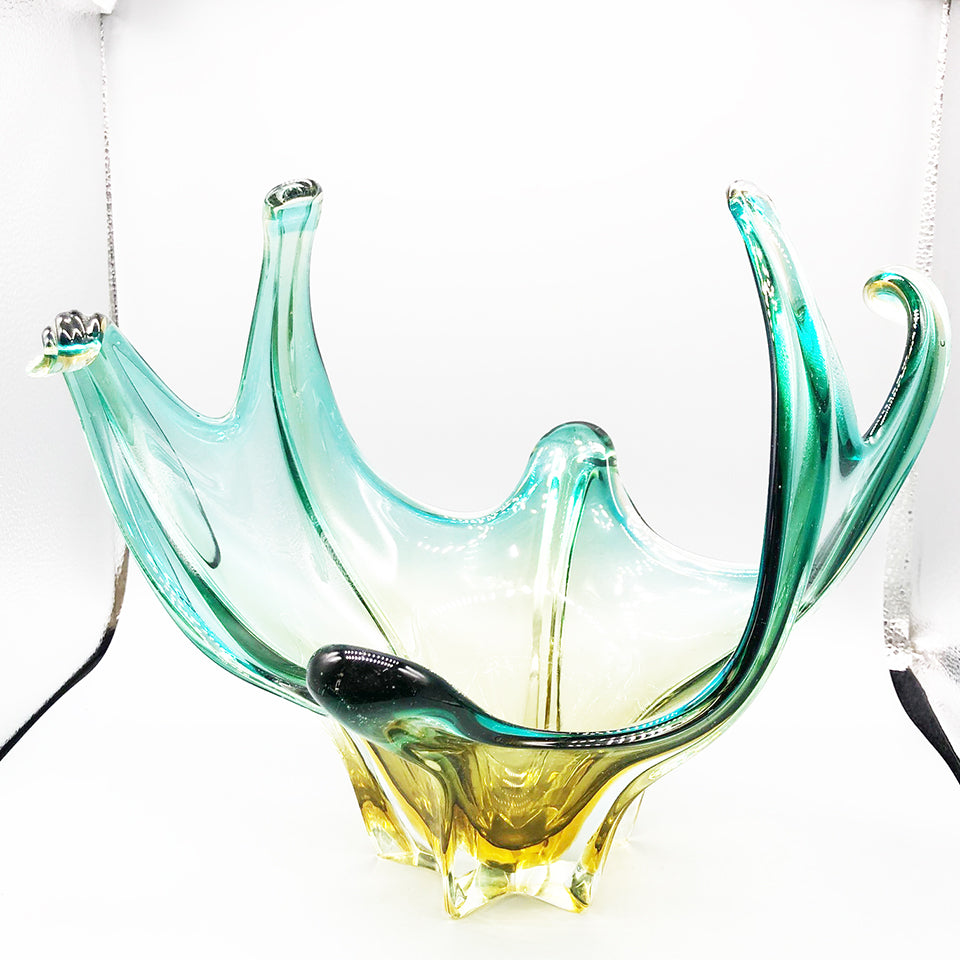 Vaso Murano Verde Vintage 1960 - Art -