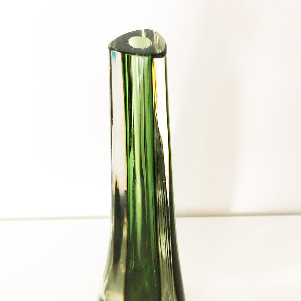 Vaso Seguso Monofiore Murano Verde - Art -