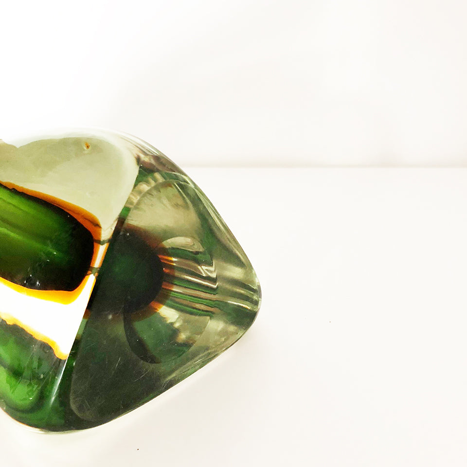 Vaso Seguso Monofiore Murano Verde - Art -