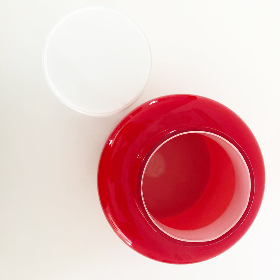 Luciano Vistosi Vaso con Coperchio Bicolore 1960 -Art-