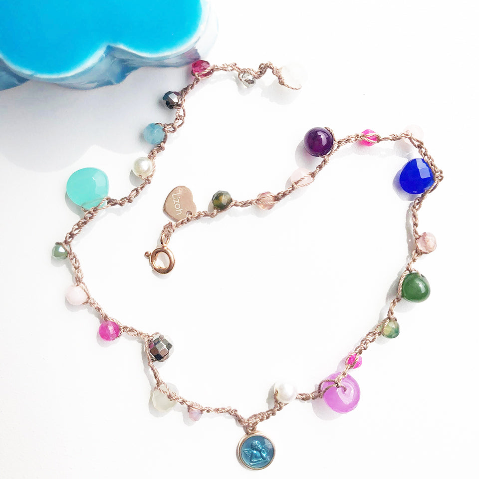 Bracciale Angelo Custode, Pietre e Arg 925 -Handmade Jewels-