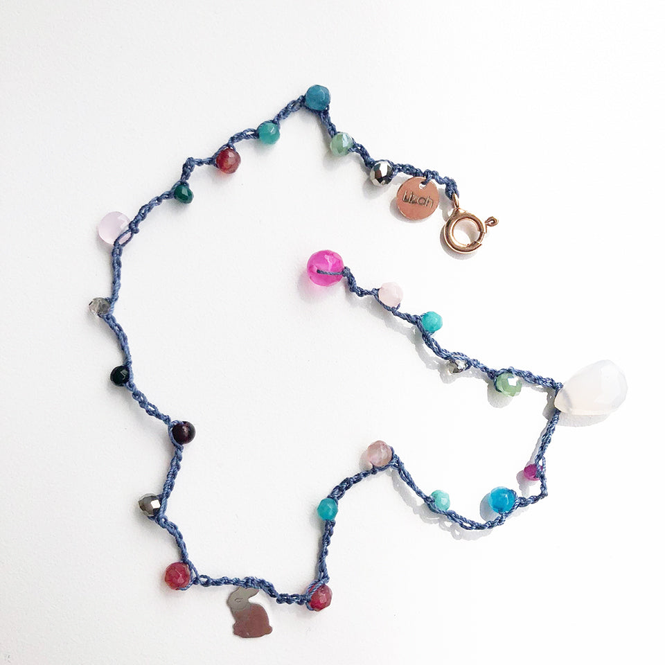 Bracciale Coniglio, Pietre e Arg 925 -Handmade Jewels-