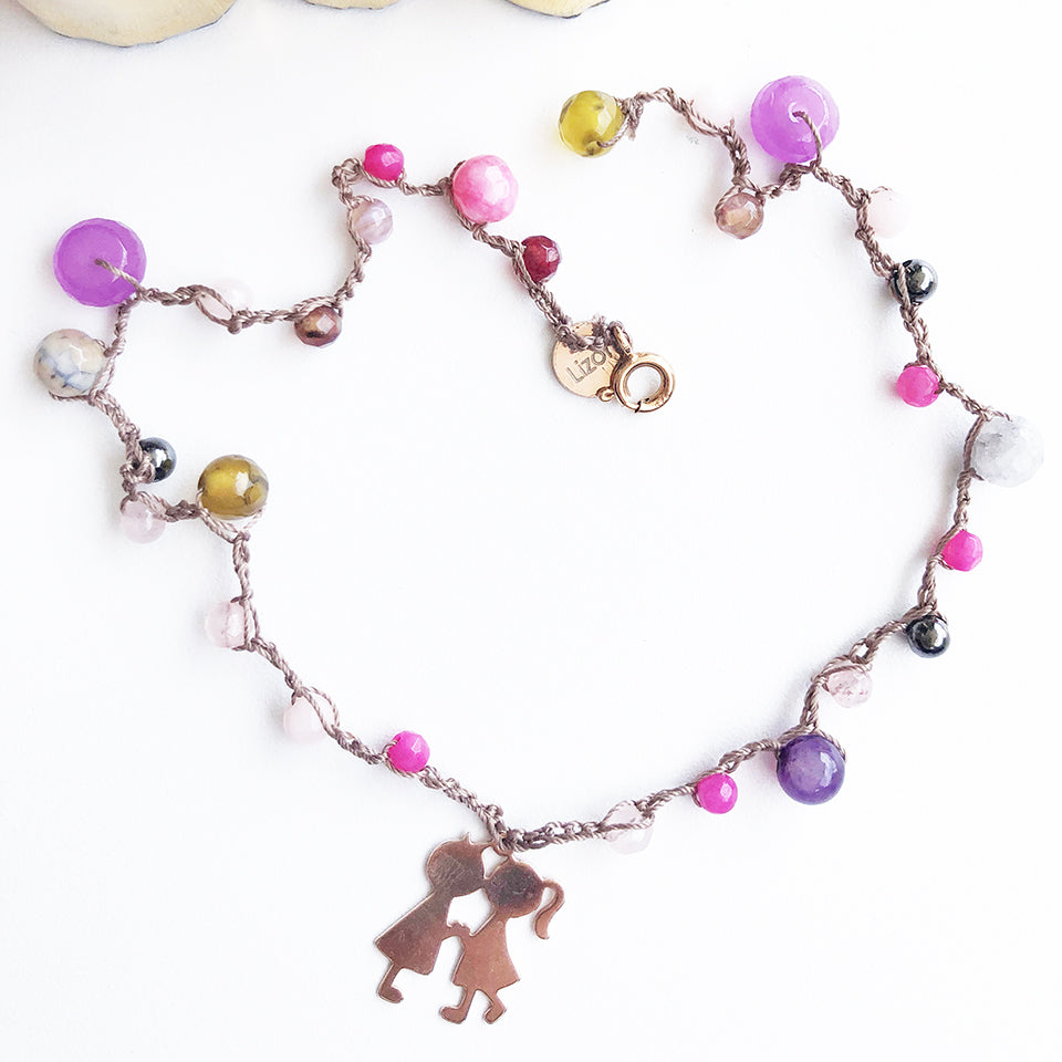 Bracciale Love, Pietre e Arg 925 -Handmade Jewels-