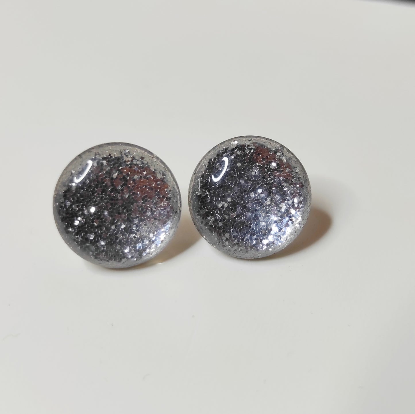 Orecchini Glitter Argento Resina e Arg 925 -Handmade Jewels-