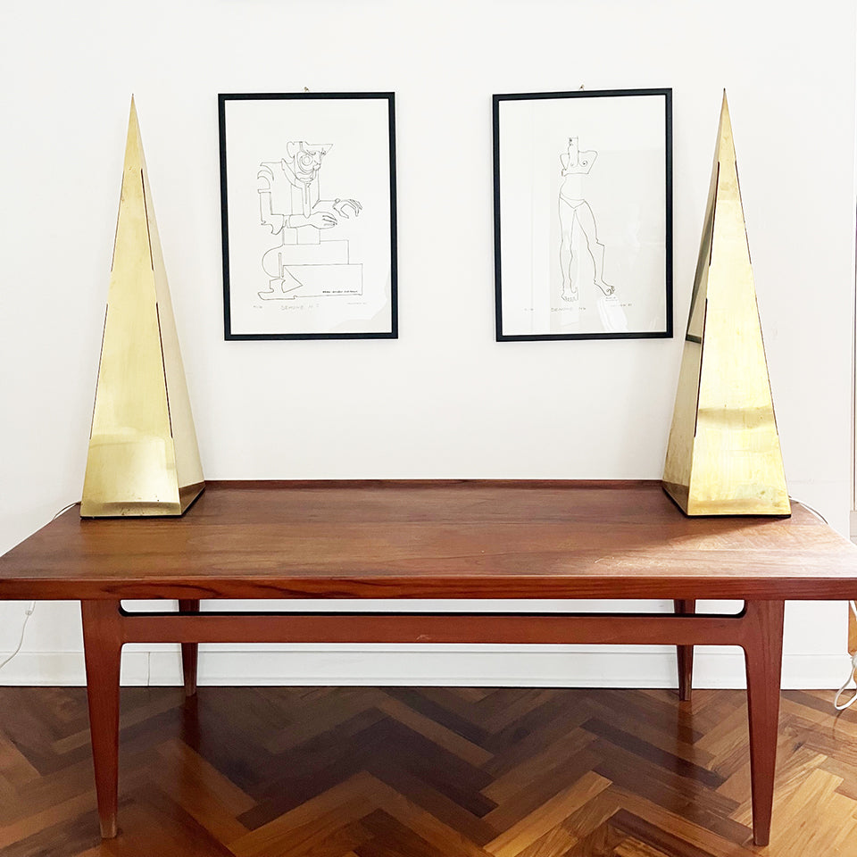 Coppia Lampade Ottone Top Design 1970 -Design-