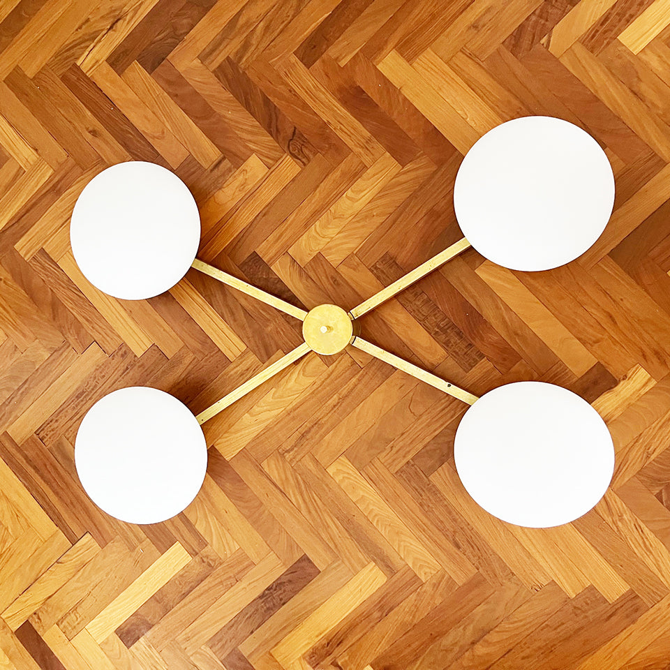 Plafoniera a raggi in stile Angelo Lelli -Design-