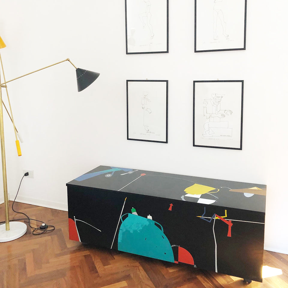 Cassapanca Di Buona Memoria by Emilio Tadini for Interflex 1987 -Design-