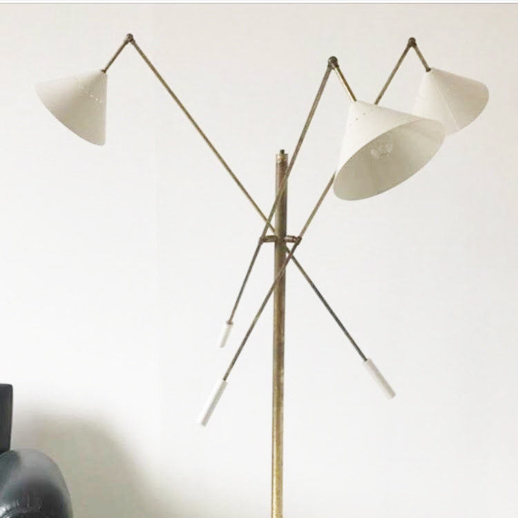 Lampada da terra stile Stilnovo Bianca - Design -
