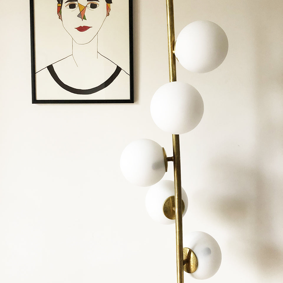 Lampada da terra stile Stilnovo Gold - Design -