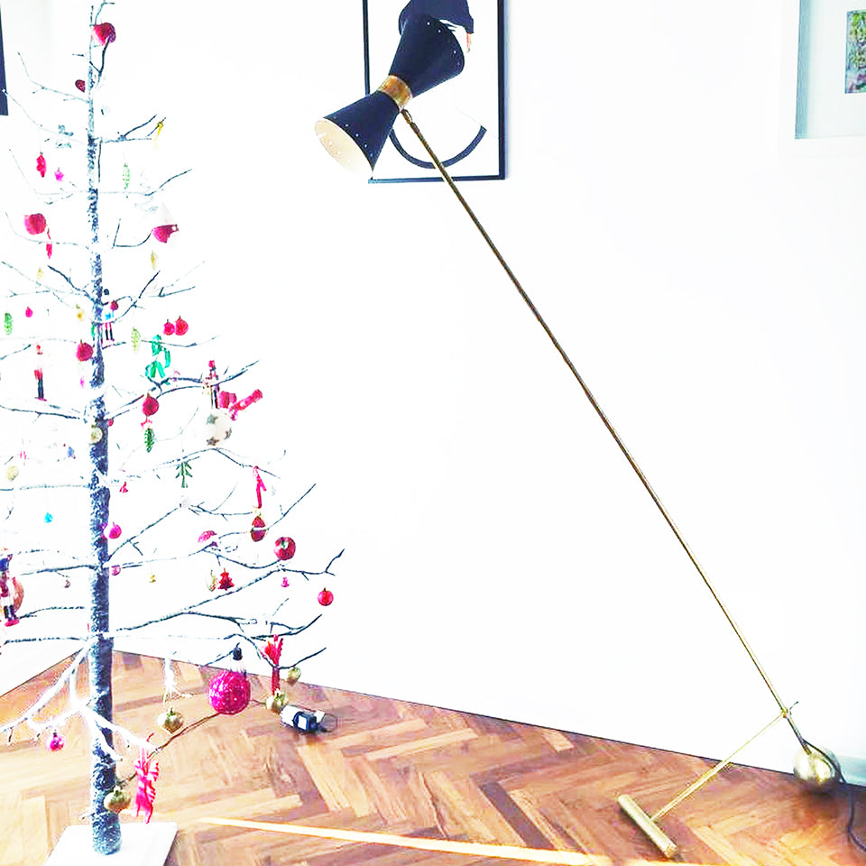 Lampada da terra stile Stilnovo Black - Design -