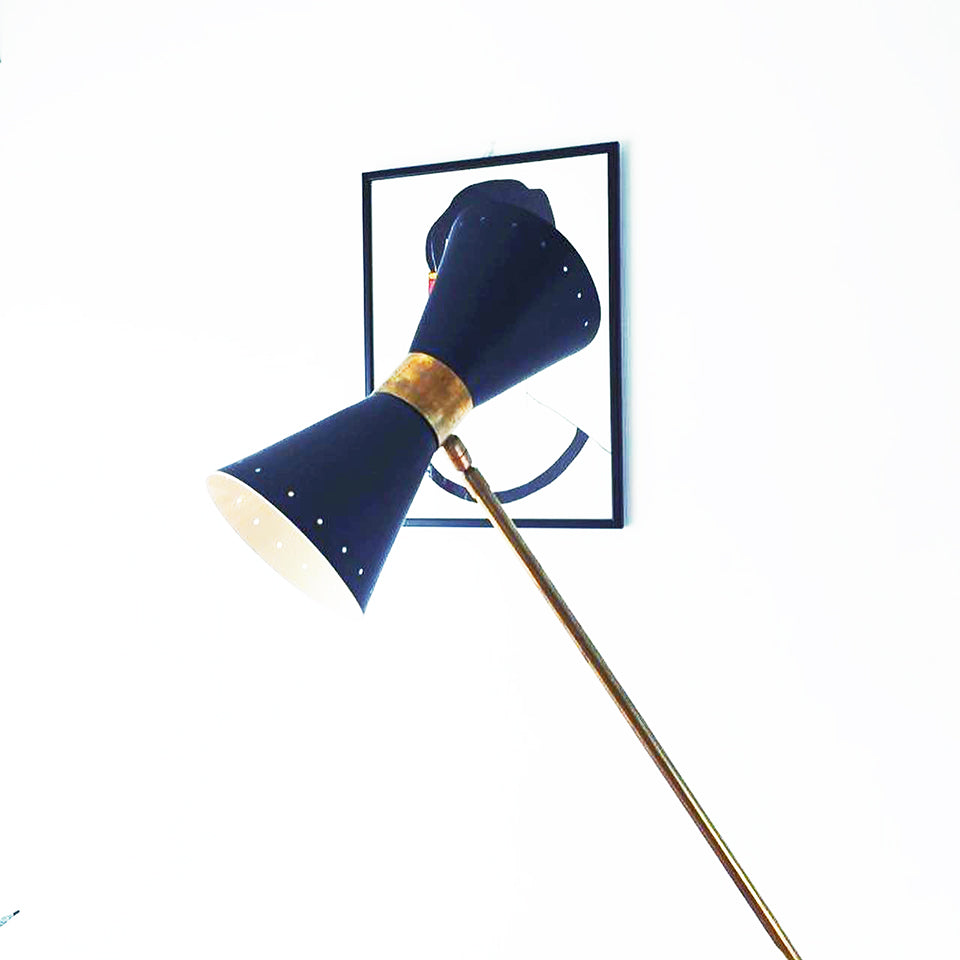 Lampada da terra stile Stilnovo Black - Design -