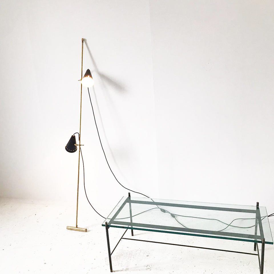 Coppia di lampade da terra Stilnovo Nera/Bianca Free Standing - Design -