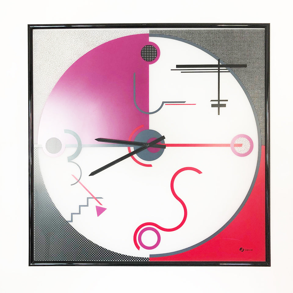Orologio da Parete Grande Postmodern di Giannei 1980 - Design -