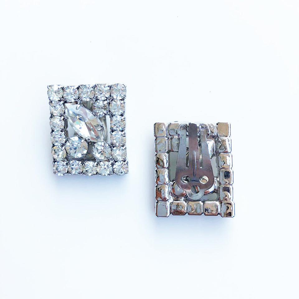 Orecchini Clips Topazio e Swarovsky Alta Bigiotteria Vintage - Accessori -