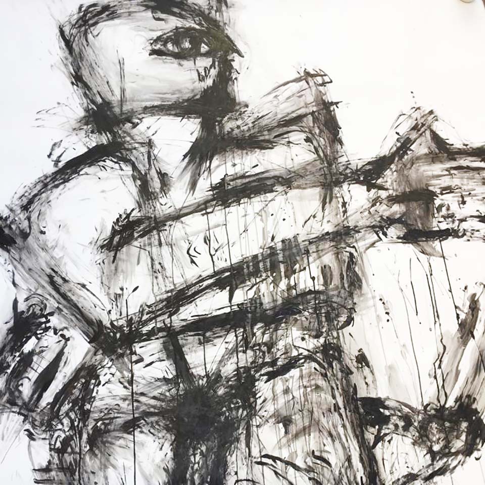 Claude Adrian Caponnetto Carboncino Opera Unica Grande - Art -