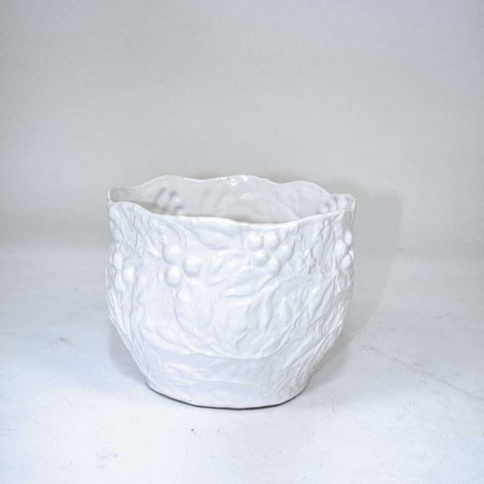Coppia Vasi Ceramica Bianca - Antiques -