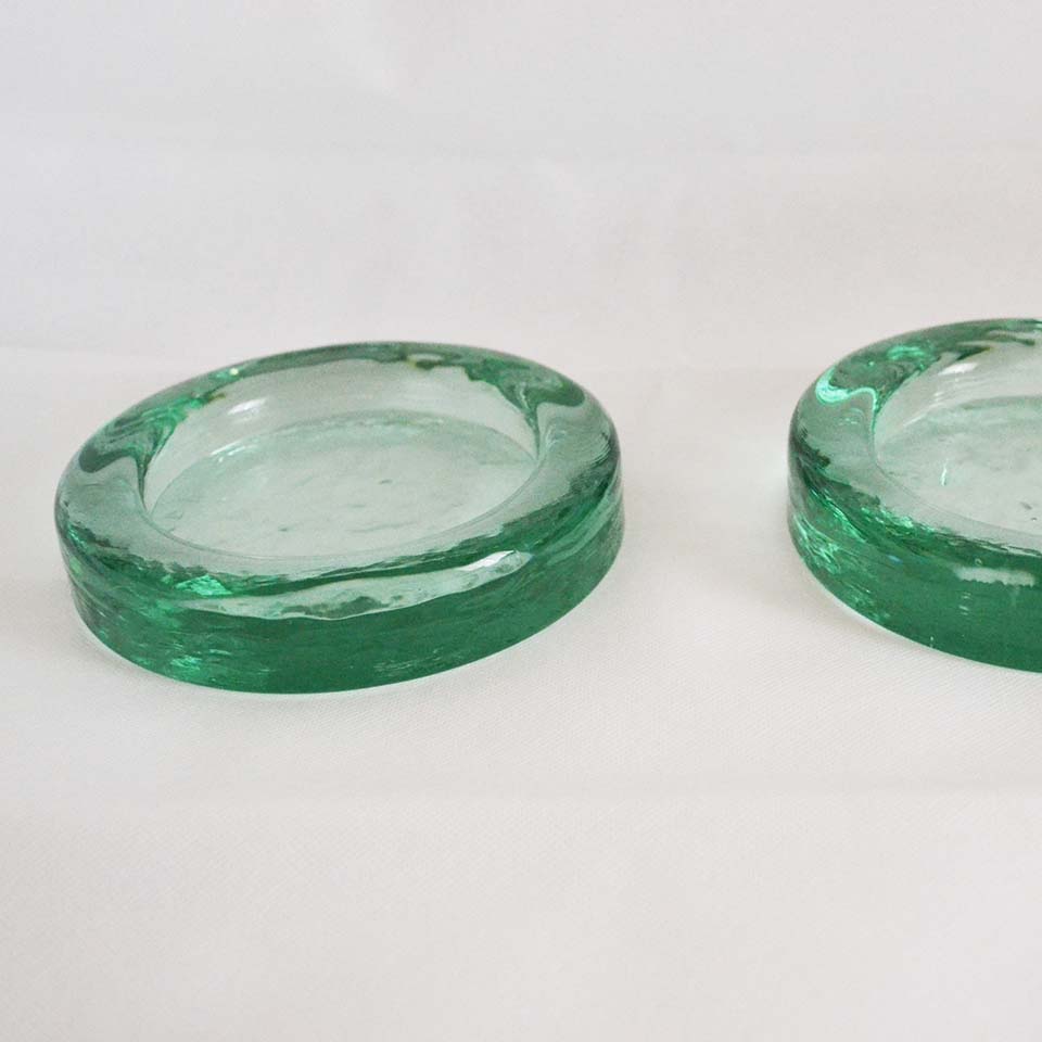 Coppia Posaceneri verde Nilo di Fontana Arte - Art -