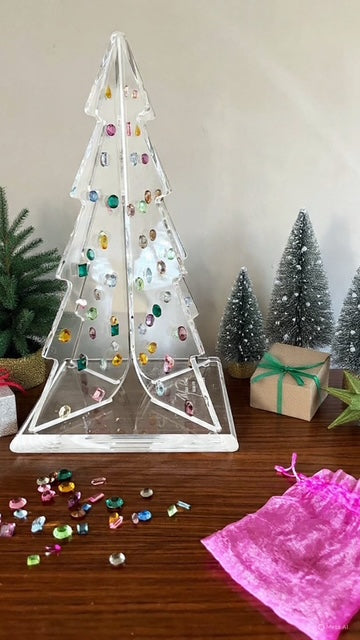 Albero di Natale Plexiglass e Cristalli Swarovsky Esemplare Unico 1992 -Natale-